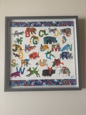 Marmot Hill Alphabet Jungle Eric Carle Animal Alphabet Framed Print